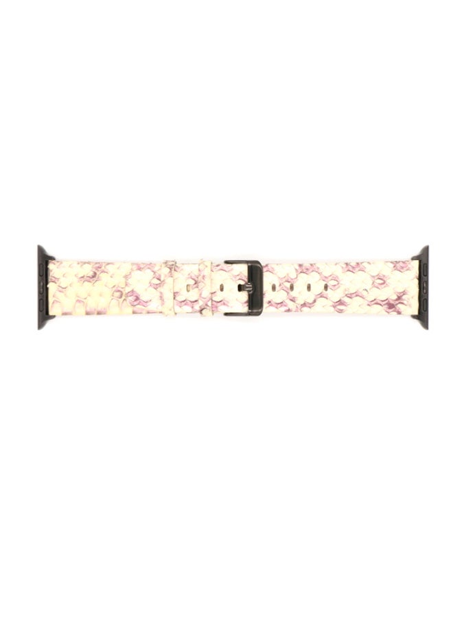 KAKAPI Replacement Band For Apple Watch Beige/Pink  - Image 3