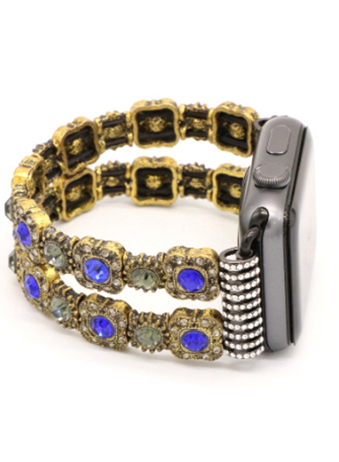 KAKAPI Replacement Band For Apple Watch Blue/Gold/Clear - Image 2