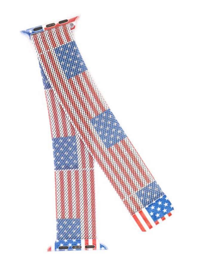 KAKAPI Replacement Band For Apple Watch Red/White/Blue  - Image 2