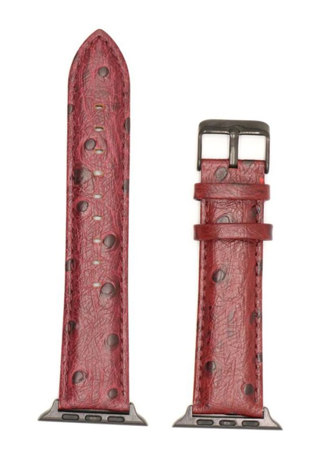 KAKAPI - Replacement Band For Apple Watch Red/Brown - Image 1