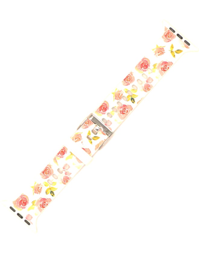 KAKAPI - Replacement Band For Apple Watch White/Pink/Yellow - Image 1