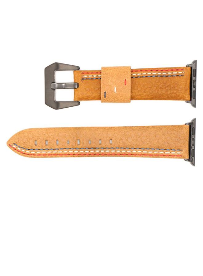 KAKAPI Replacement Band For Apple Watch Light Brown  - Image 2