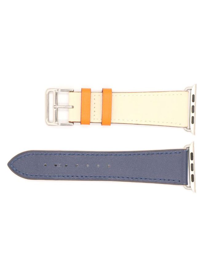 KAKAPI Replacement Band For Apple Watch Blue/Beige/Orange - Image 2