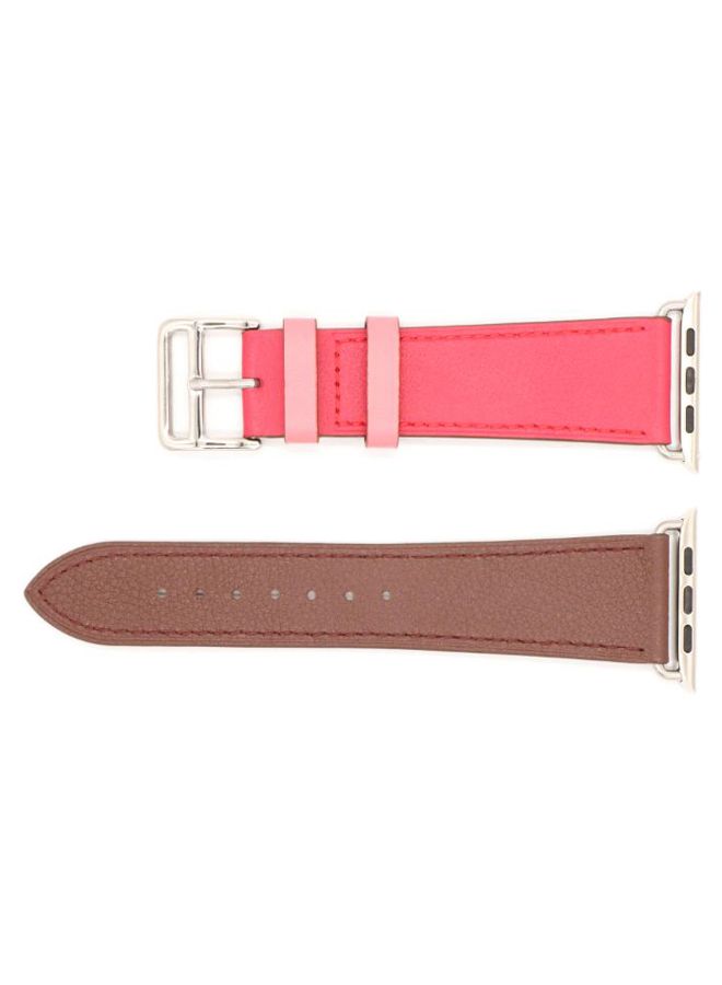 KAKAPI Replacement Band For Apple Watch Brown/Pink  - Image 2