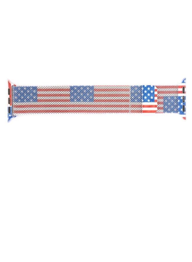 KAKAPI Replacement Band For Apple Watch Red/White/Blue  - Image 1