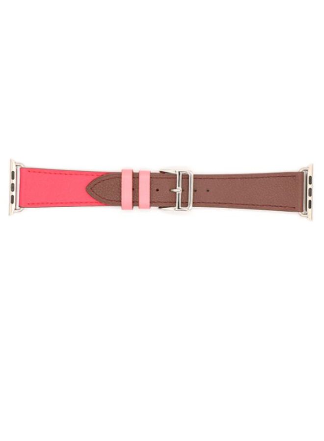 KAKAPI Replacement Band For Apple Watch Brown/Pink  - Image 1