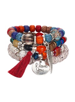 مس تيارا سوار أنيق عصري مزين بالخرز من 4 مستويات  - Image 1