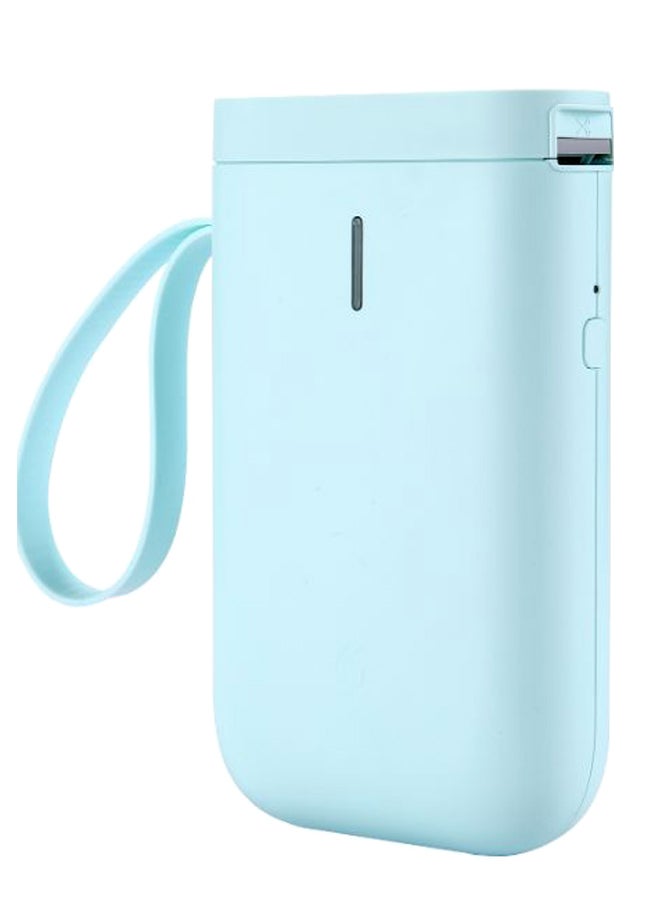 طابعة ملصقات حرارية لاسلكية محمولة تعمل بالبلوتوث أزرق - Image 1