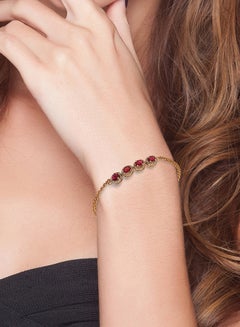 STARGEMS 16 Karat Gold Chain Bracelet Rose Gold  - Image 3