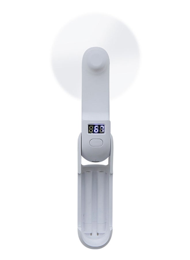 ماركة غير محددة مروحة صغيرة محمولة قابلة للطي بمنفذ USB أبيض  - Image 1