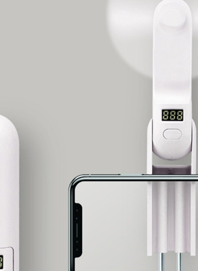 ماركة غير محددة مروحة صغيرة محمولة قابلة للطي بمنفذ USB أبيض  - Image 2