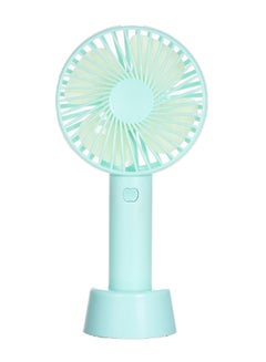 Portable Three Speed Setting USB Mini Handheld Fan With Stand Cradle H21793BL Blue