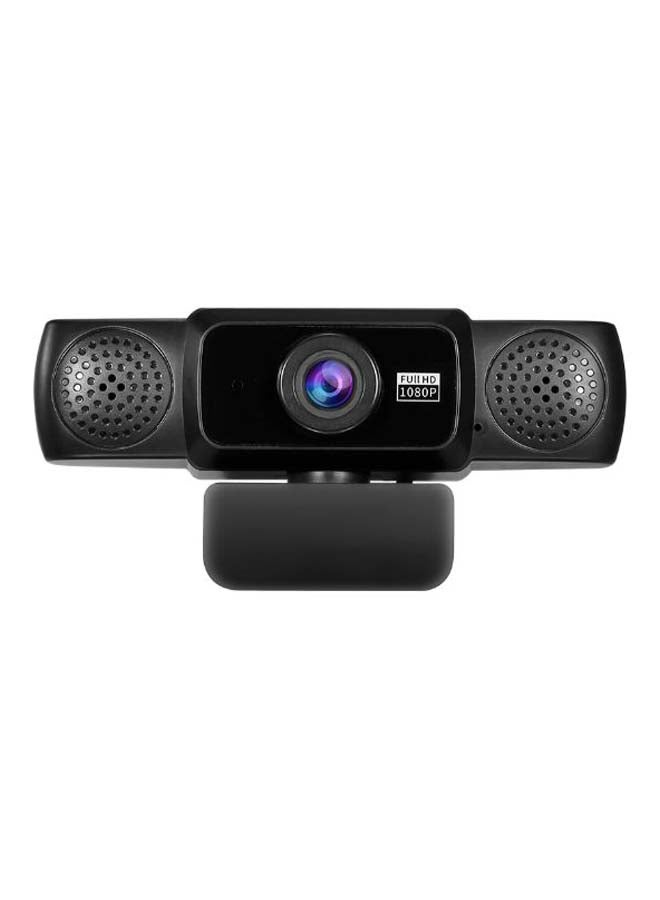 HD Wide Angle Manual Focusing Web Cam With Built-In Noise-Reduction Microphone Black - Image 1
