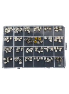 120-Piece Micro USB Charging Connector Pin Female SMT Socket Jack Set With Box Silver