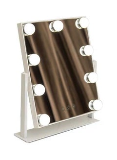 East Lady Vanity Make Up Mirror With LED Light White/Clear/Silver 36.8x31centimeter  - Image 2
