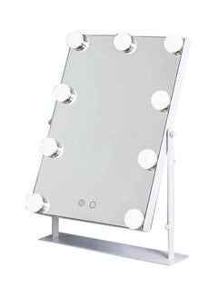 East Lady Vanity Make Up Mirror With LED Light White/Clear/Silver 36.8x31centimeter  - Image 3