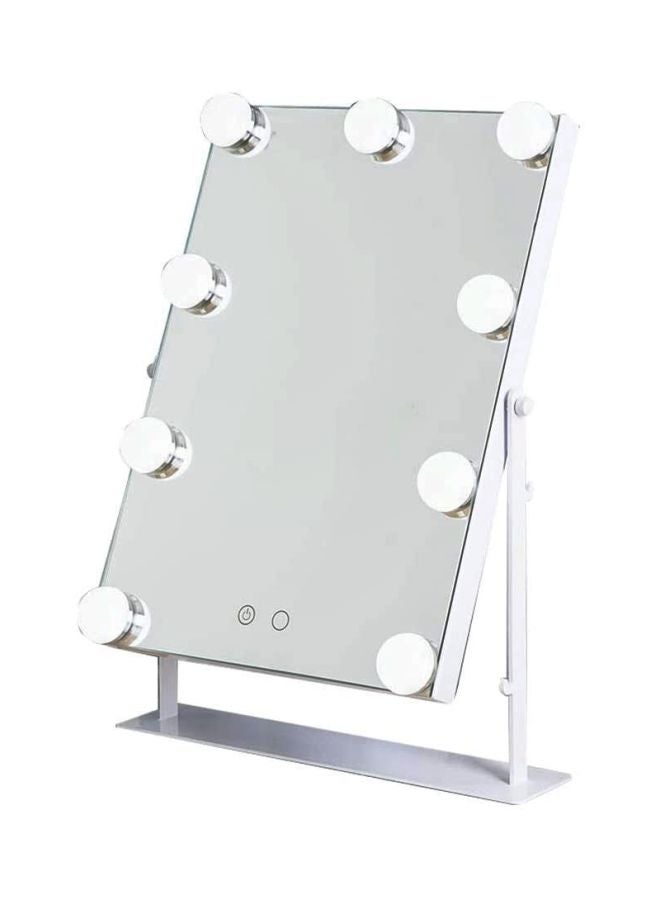 East Lady - Vanity Make Up Mirror With LED Light White/Clear/Silver 36.8x31centimeter - Image 1