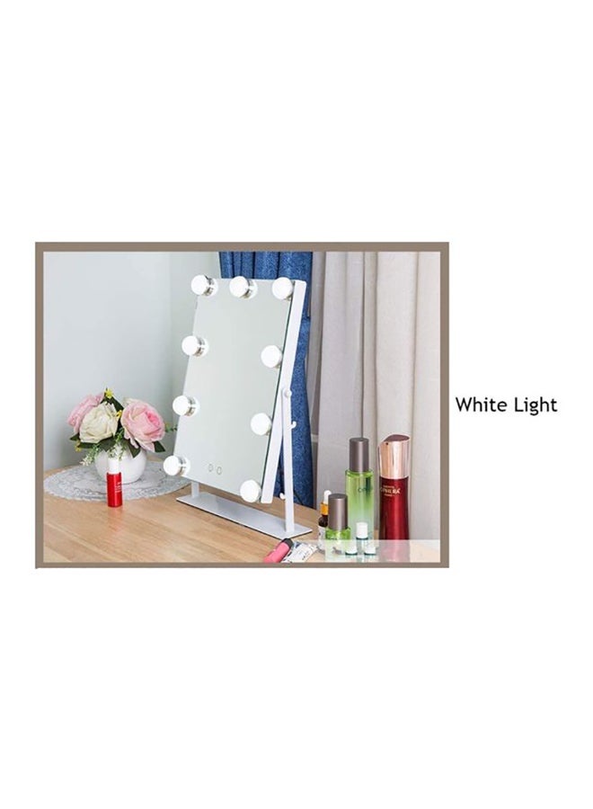East Lady - Vanity Make Up Mirror With LED Light White/Clear/Silver 36.8x31centimeter - Image 1