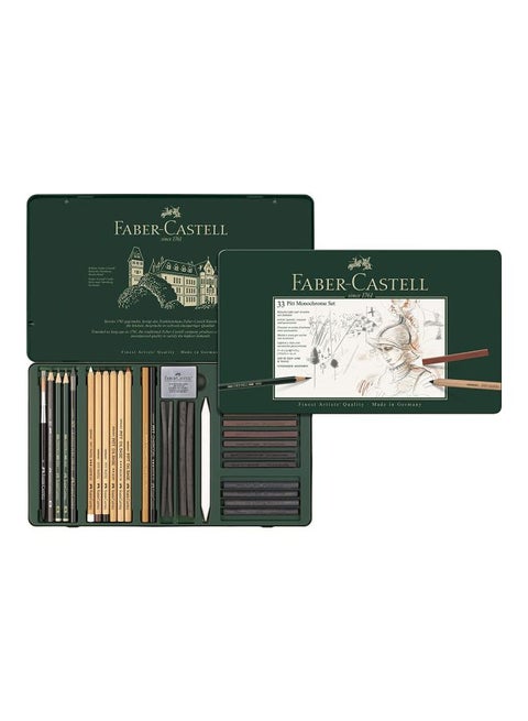 33-Piece Pitt Monochrome Colored Pencil Set Multicolour