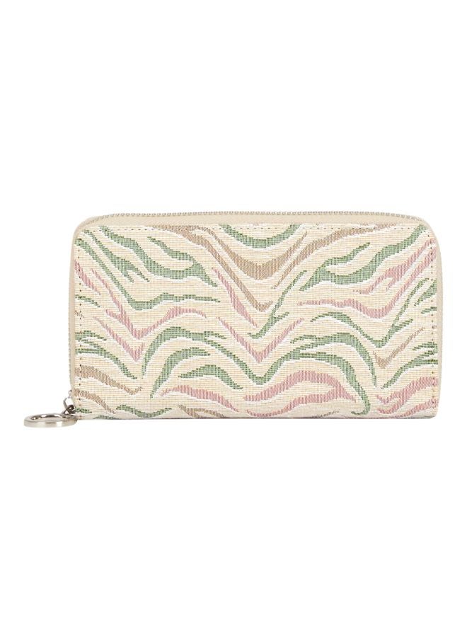 PARFOIS Puffy Printed Wallet Beige/Green/Pink - Image 1