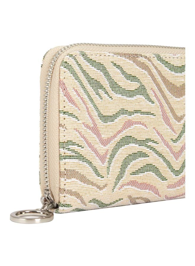 PARFOIS Puffy Printed Wallet Beige/Green/Pink - Image 4