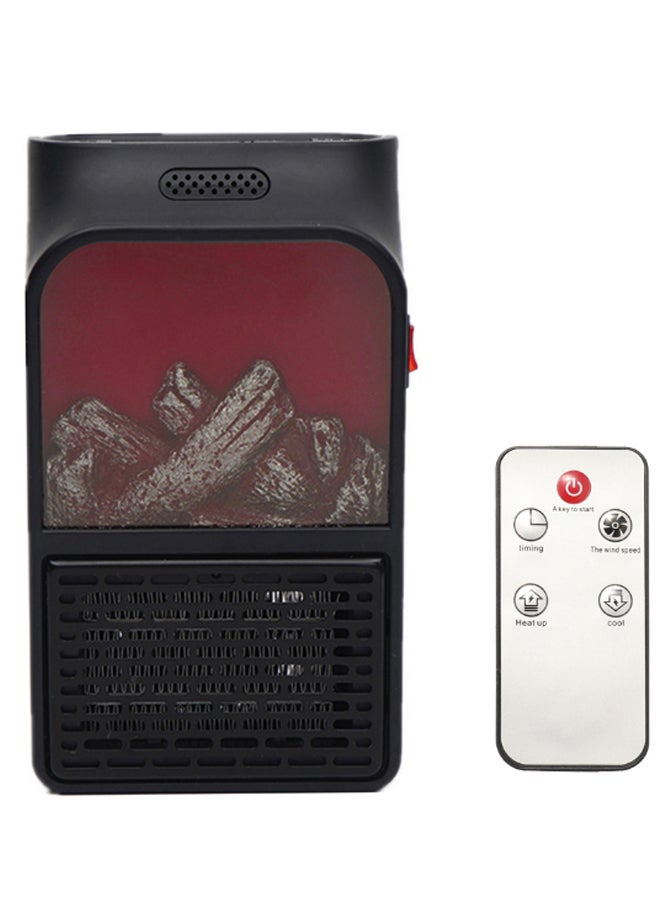 سخان هواء كهربائي صغير محمول مع جهاز تحكم عن بعد 500 وات 500.0 W H28763US-1 أسود/أحمر - Image 1