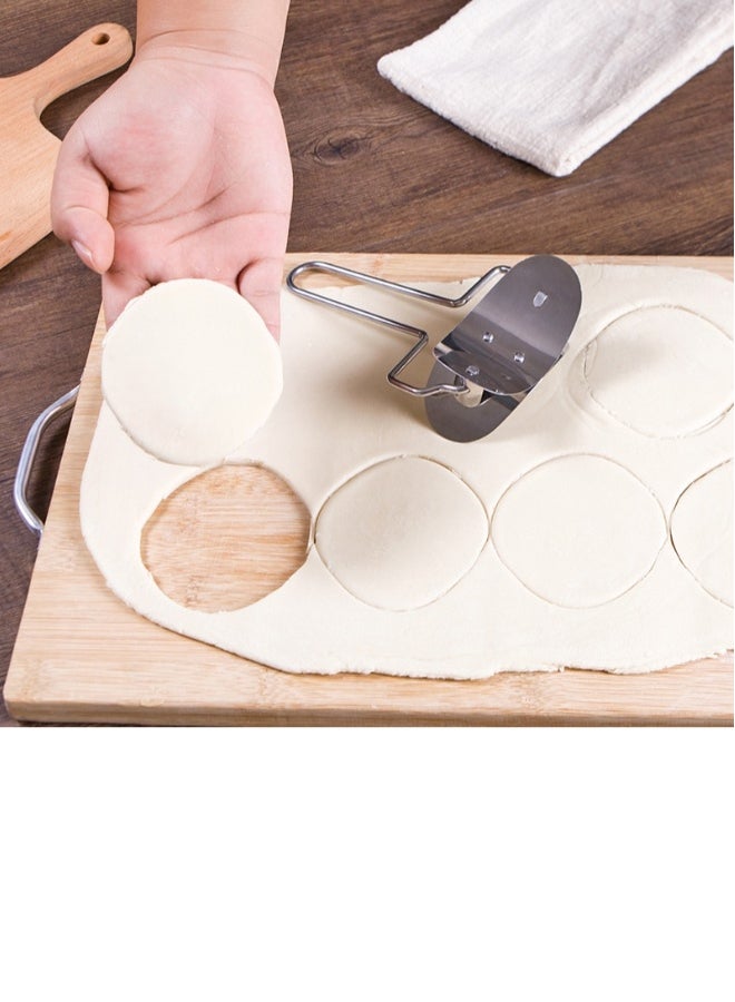 Stainless Steel Dumpling Maker Dough Cutter Silver 8.3centimeter  - Image 4