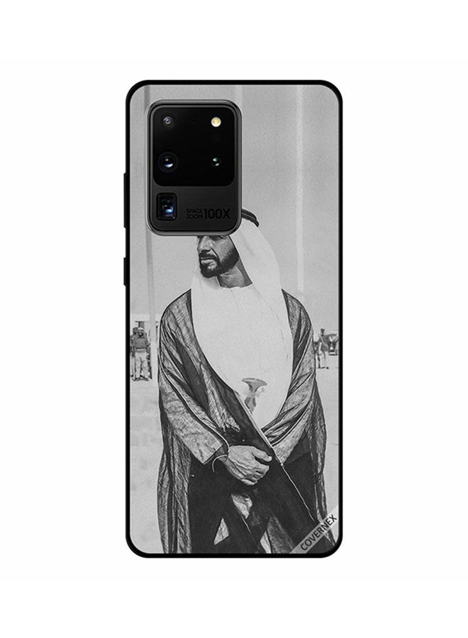 كوفرنيكس غطاء حماية واق لهاتف سامسونج جالكسي S20 ألترا صورة الشيخ زايد بطابع كلاسيكي