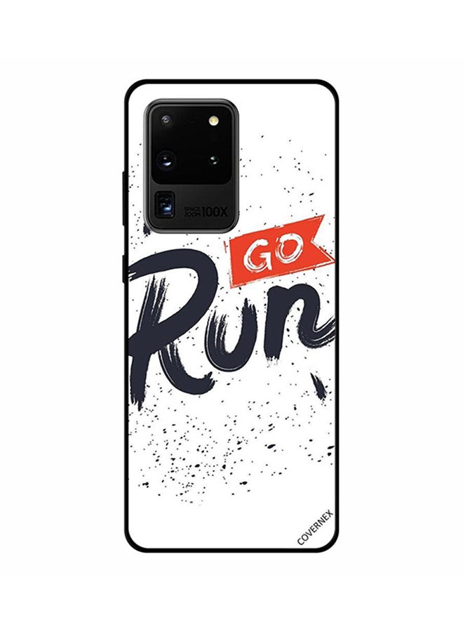 غطاء حماية واق لهاتف سامسونج جالكسي S20 ألترا بطبعة تحمل عبارة "Go Run" - v1591939714/N38600944A_1