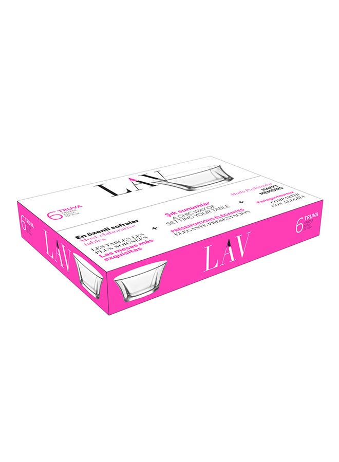 لاف طقم أوعية تقديم من 6 قطع شفاف 310ملليلتر - Image 5