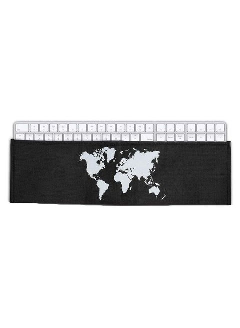 Map Printed Protective Keyboard Dust Cover For Apple Magic Black/White