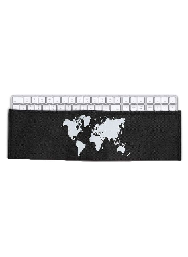 Map Printed Protective Keyboard Dust Cover For Apple Magic Black/White