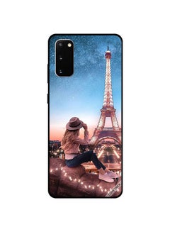 Protective Case Cover For Samsung Galaxy S20 Brown Hat Girl And Effiel Tower