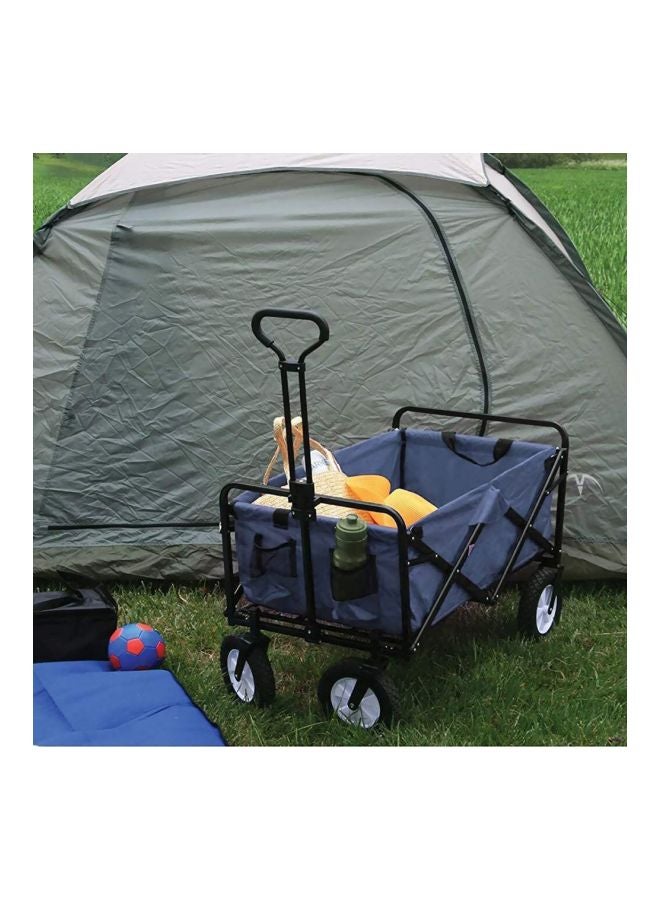 Foldable Garden Cart Heavy Duty Outdoor Trolley Deep Blue/Black 85x48x26centimeter