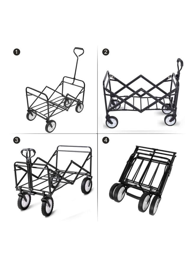 Foldable Garden Cart Heavy Duty Outdoor Trolley Deep Blue/Black 85x48x26centimeter