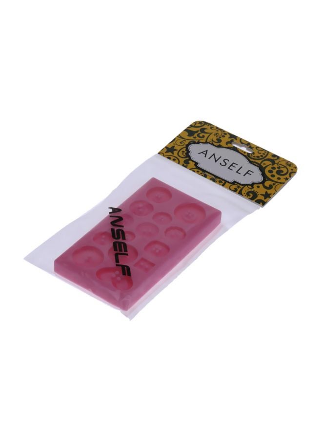 ANSELF Silicone Chocolate Cookie Mould Pink 12x6 x1.2cm - Image 3