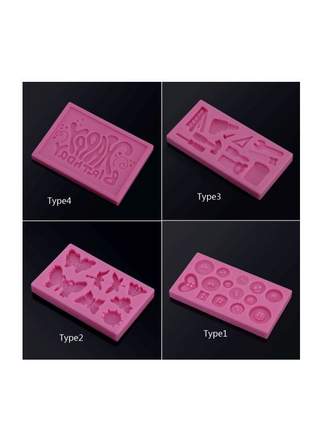 ANSELF Silicone Chocolate Cookie Mould Pink 12x6 x1.2cm - Image 4