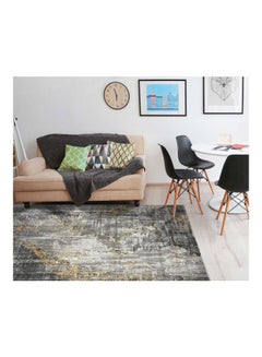 MERINOS Picasso Collection Contemporary Area Rug Grey/White/Yellow 290x200cm  - Image 2