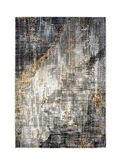 MERINOS Picasso Collection Contemporary Area Rug Grey/White/Yellow 290x200cm  - Image 1