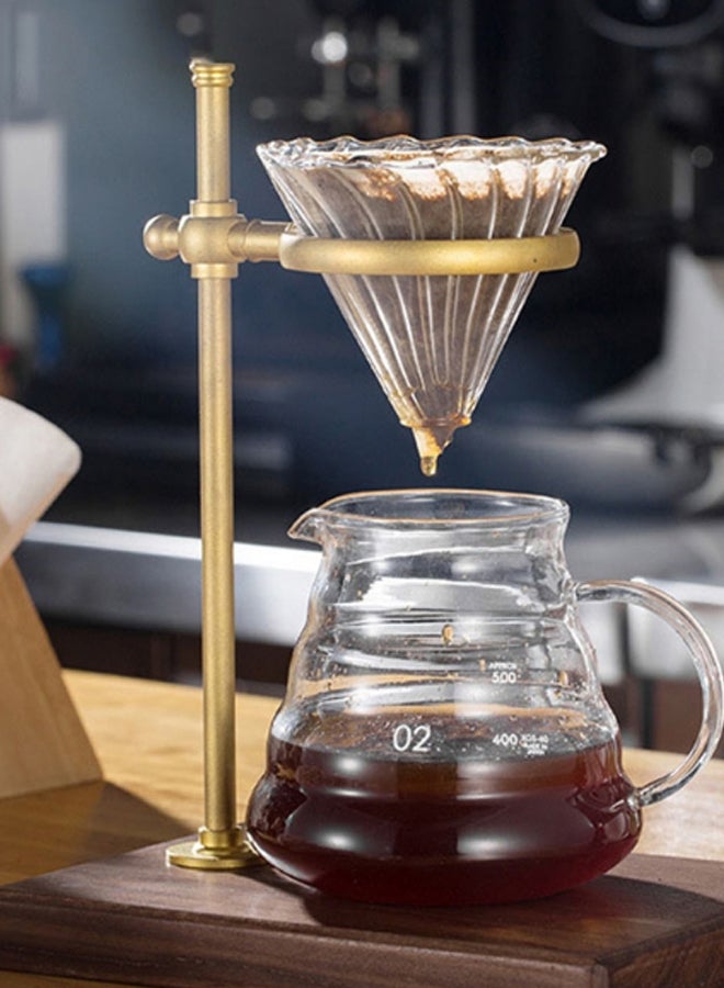 حامل فلتر قهوة قابل للتعديل ذهب / بني - Image 2