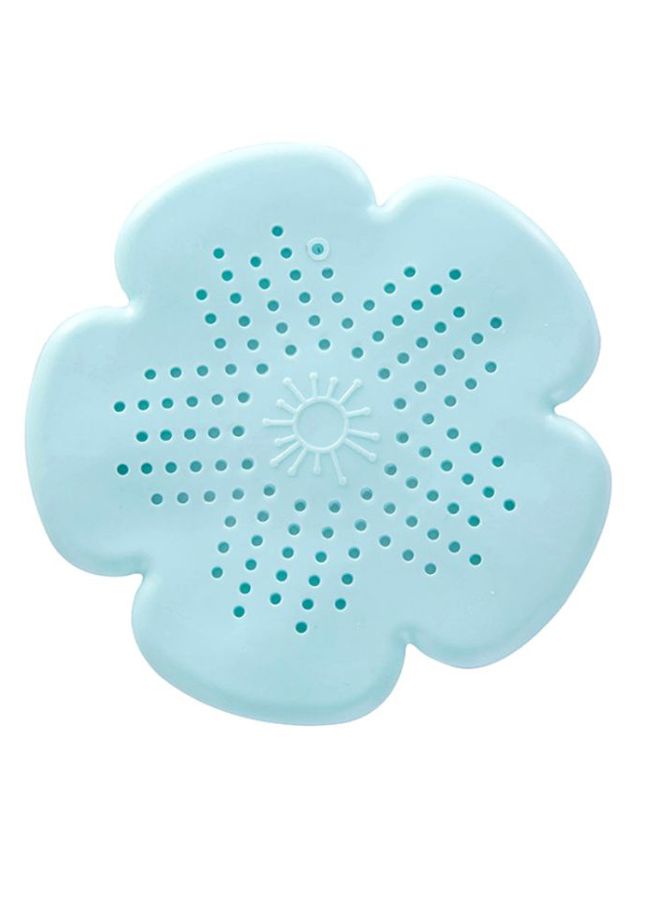 2-Piece Flower Shape Kitchen Sink Filter Set Light Blue 15.5 x 15.5cm 