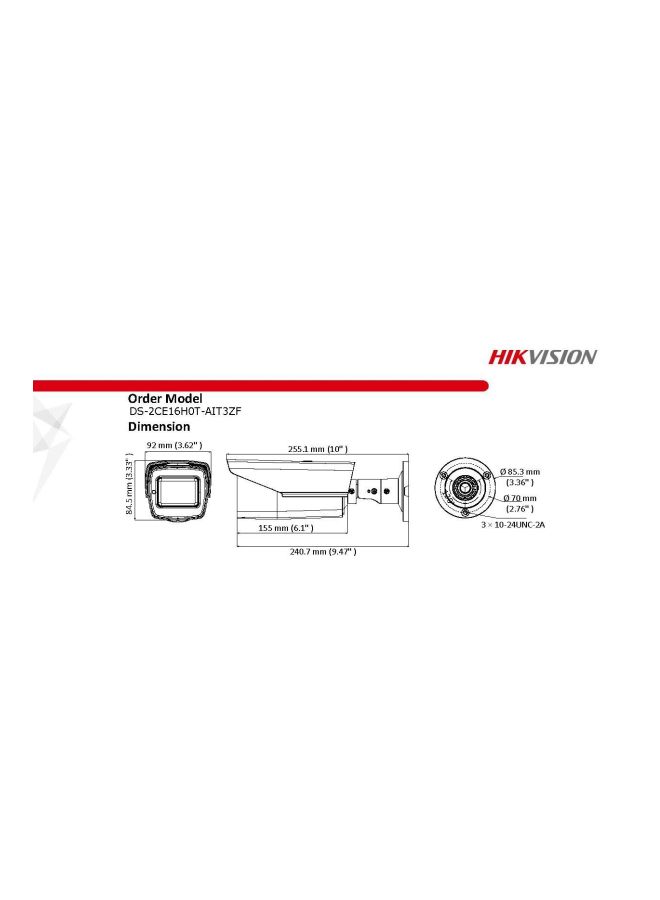 5MP Motorized Varifocal Bullet Camera