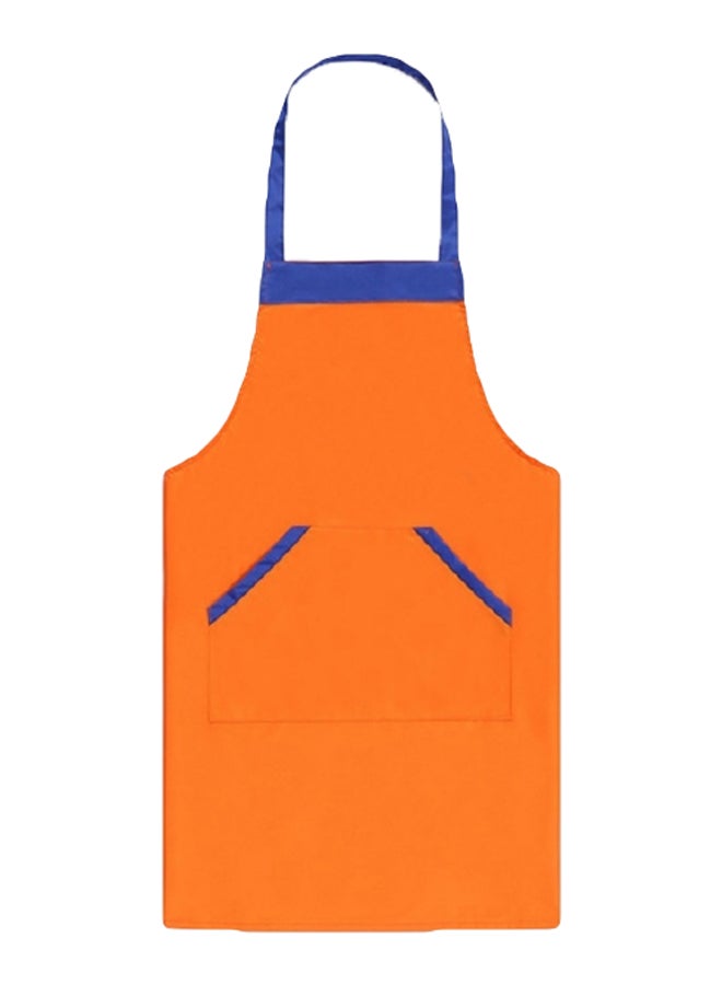 Solid Pattern Anti-Fouling Kitchen Apron Orange/Blue 71 x 59cm