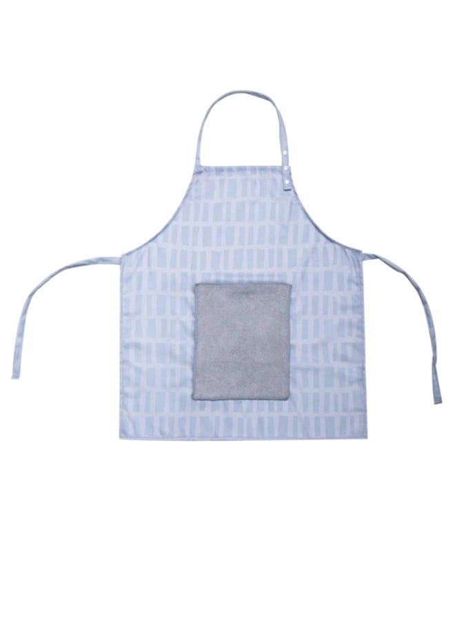 Adjustable Strap Kitchen Apron Blue/Grey 65 x 72cm  - Image 1
