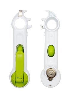 7-In-1 Multi-Function Can/Bottle Opener Kitchen Tool White/Green 20 x 6 x 5cm