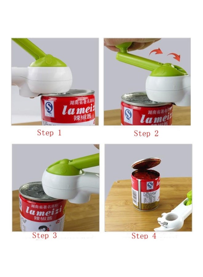 Generic - 7-In-1 Multi-Function Can/Bottle Opener Kitchen Tool White/Green 20 x 6 x 5cm - Image 1