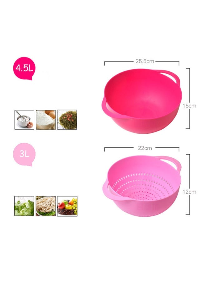 8-Piece Creative Rainbow Salad Bowl Measuring Cup Multicolour 26 x 26 x 13cm  - Image 4