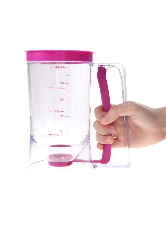 Batter Dispenser Cupcake Measuring Cup Clear/Pink 900ml  - Image 2