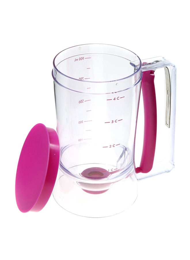 Batter Dispenser Cupcake Measuring Cup Clear/Pink 900ml  - Image 1