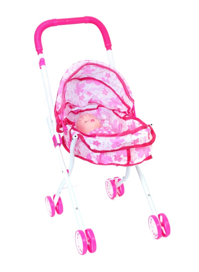 عربة أطفال قابلة للطي مع دمية - Image 1